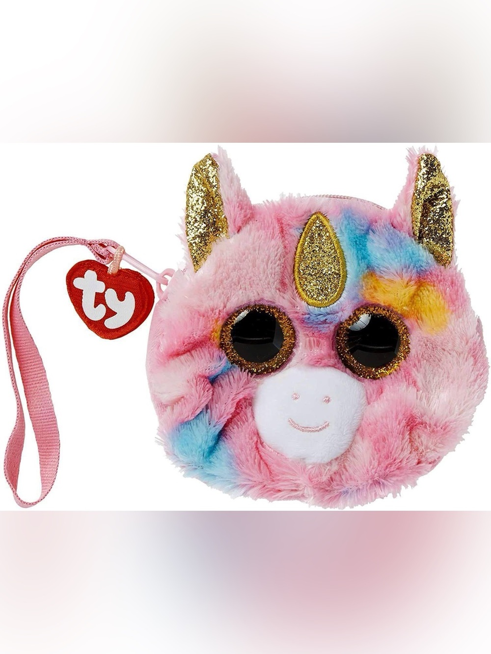 Ty Fashion Beanie Boos Fantasia the Pink Unicorn Mini Wrislet Coin Purse